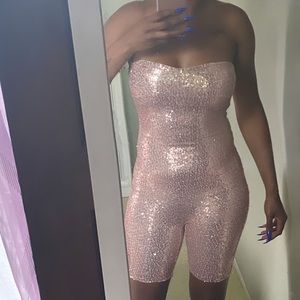 Sequin romper - Pink